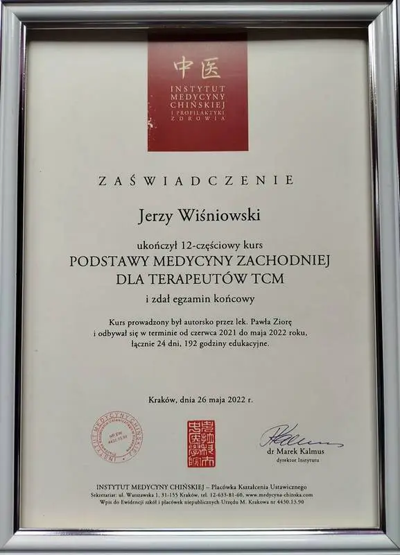 Certyfikat – medycyna naturalna